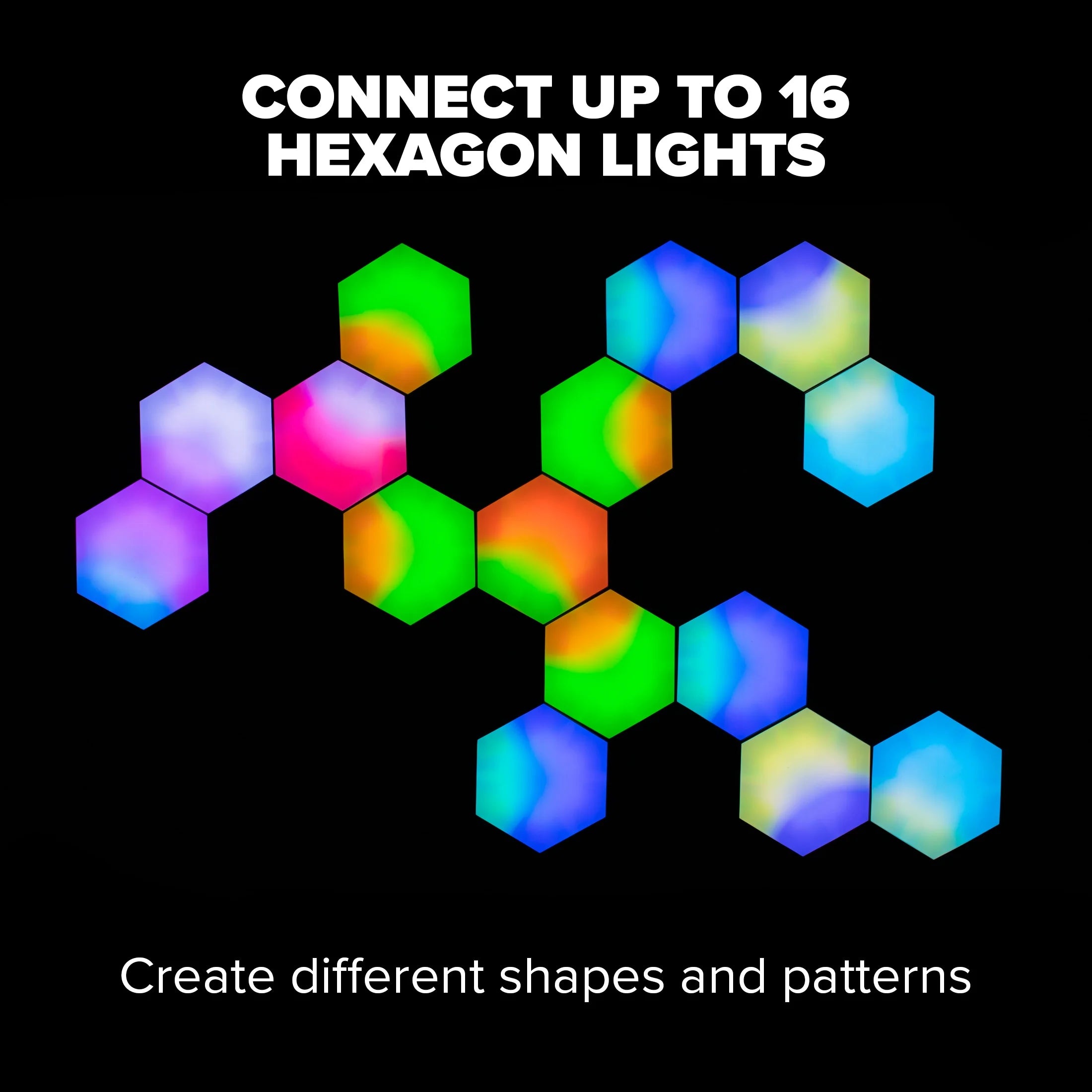 RGBIC Hexagon Lights 8 Count