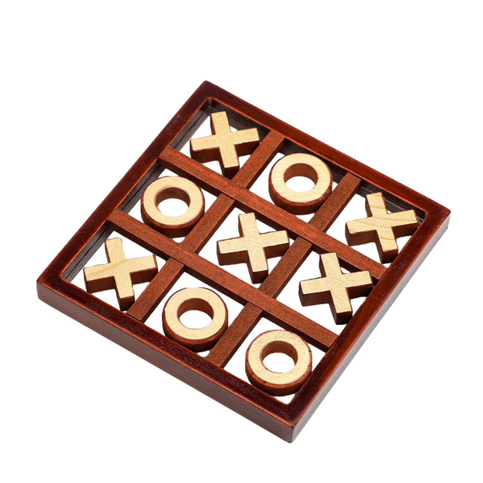 Parent-Child Interaction Wooden Board Game XO Tic Tac Toe Chess Funny Developing Intelligent Educational Toy Puzzles