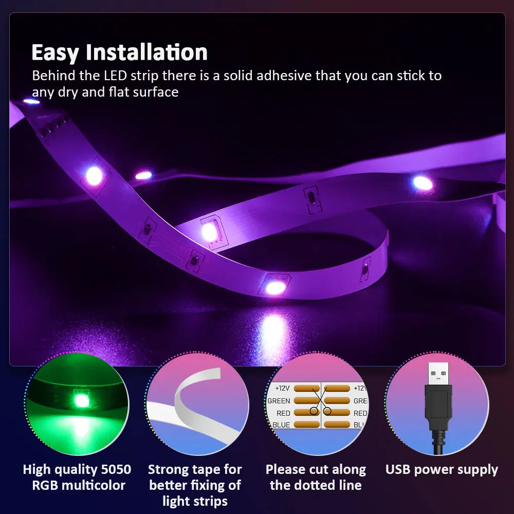 RGB LED Strip Lights 5V (1M–30M)
