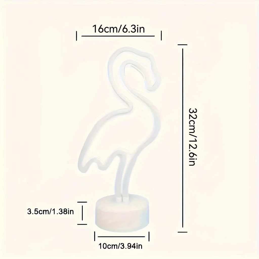 Cactus & Flamingo Cartoon Night Light