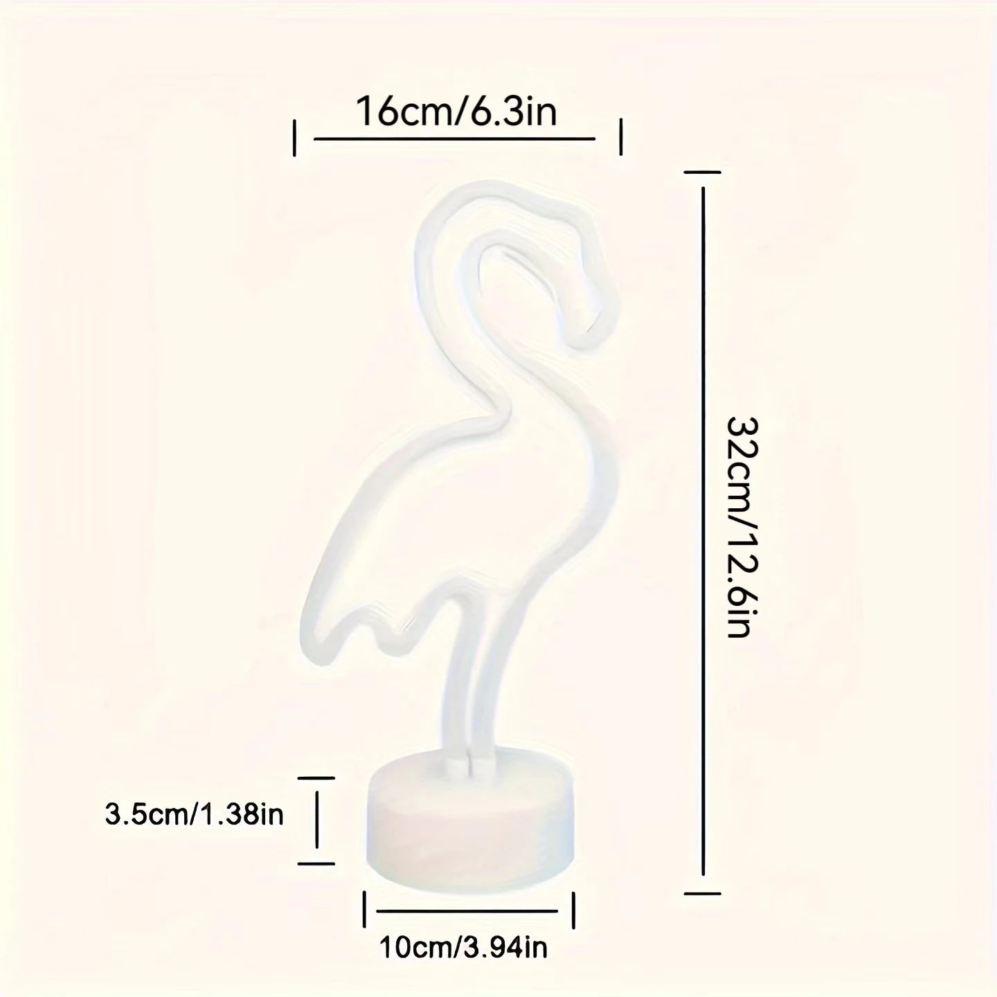 Cactus & Flamingo Cartoon Night Light