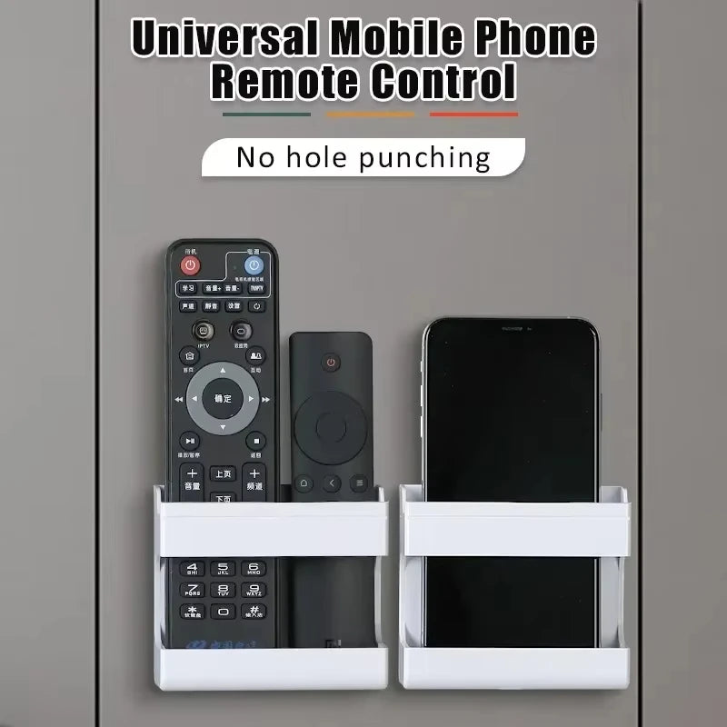 Wall-Mounted Storage Box with Phone Holder