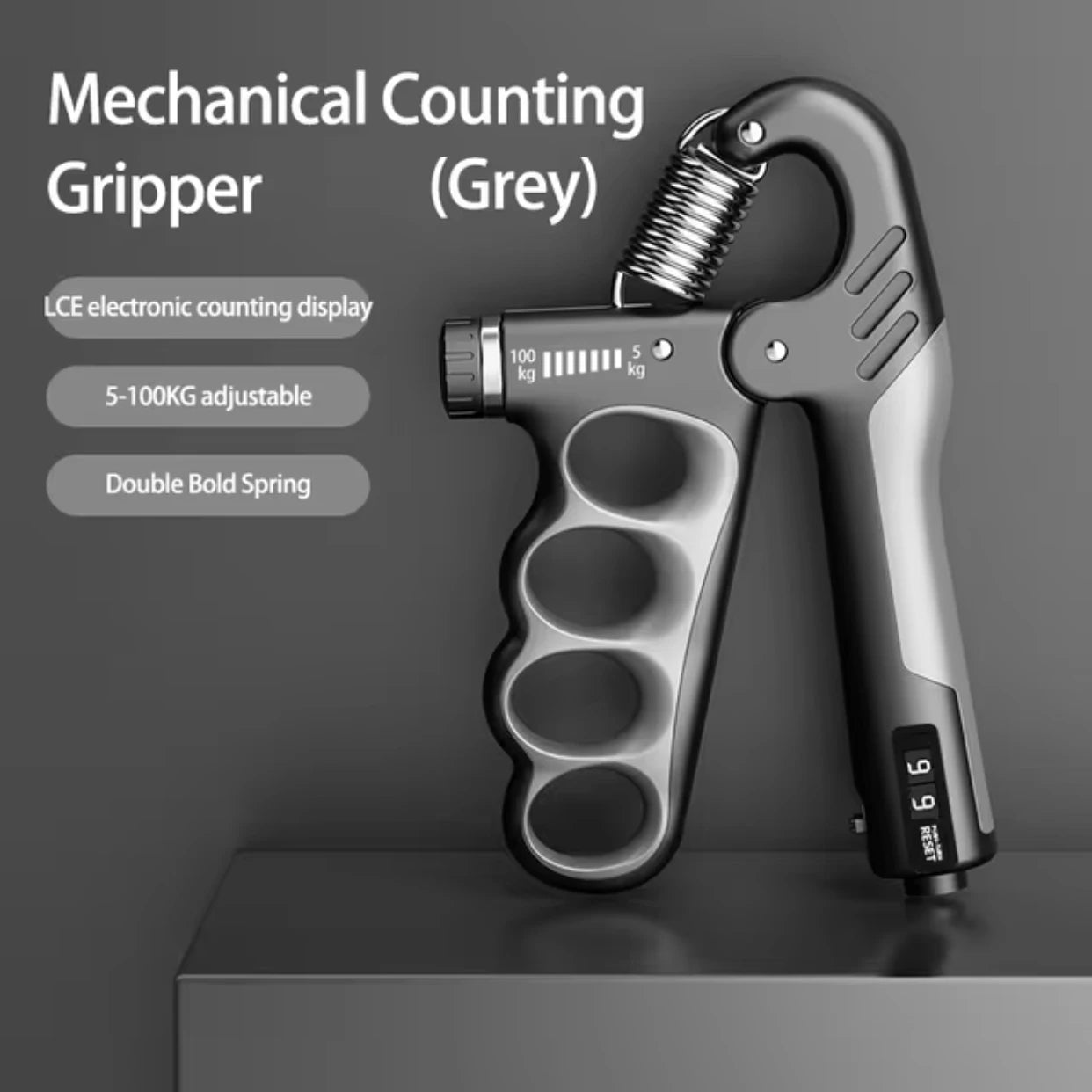 Adjustable Hand Grip Strengthener with Counter