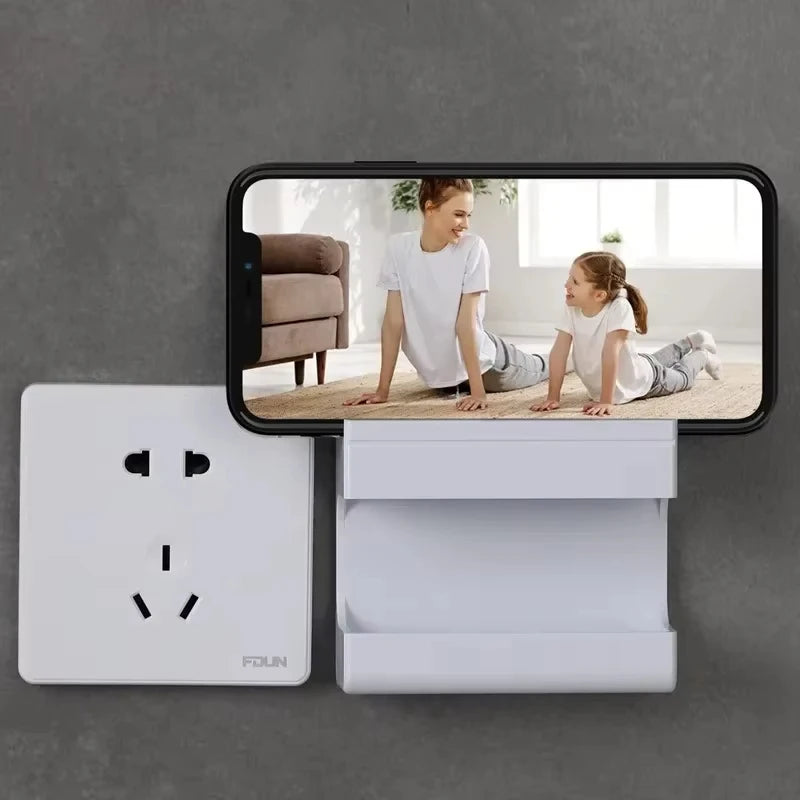 Wall-Mounted Storage Box with Phone Holder