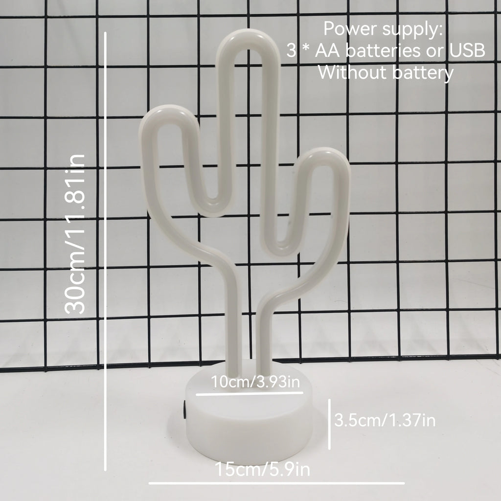 Cactus & Flamingo Cartoon Night Light