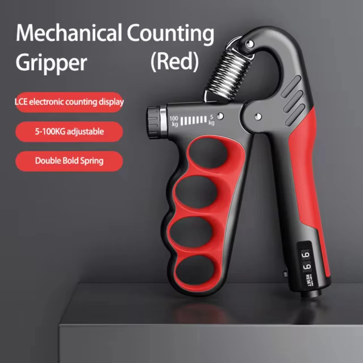 Adjustable Hand Grip Strengthener with Counter