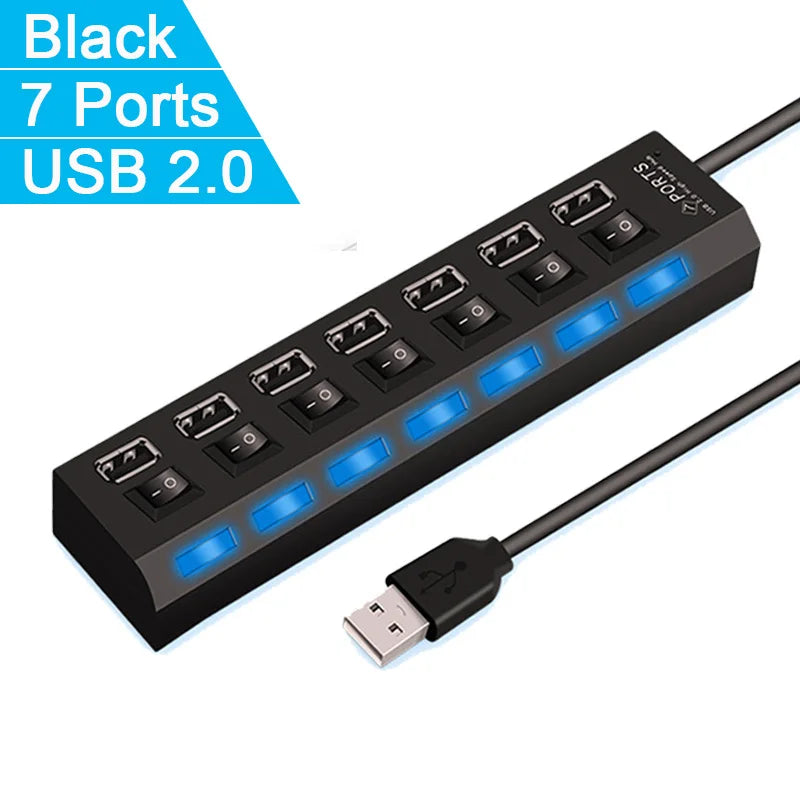 USB 2.0 Hub – 4/7 Port Data Expander