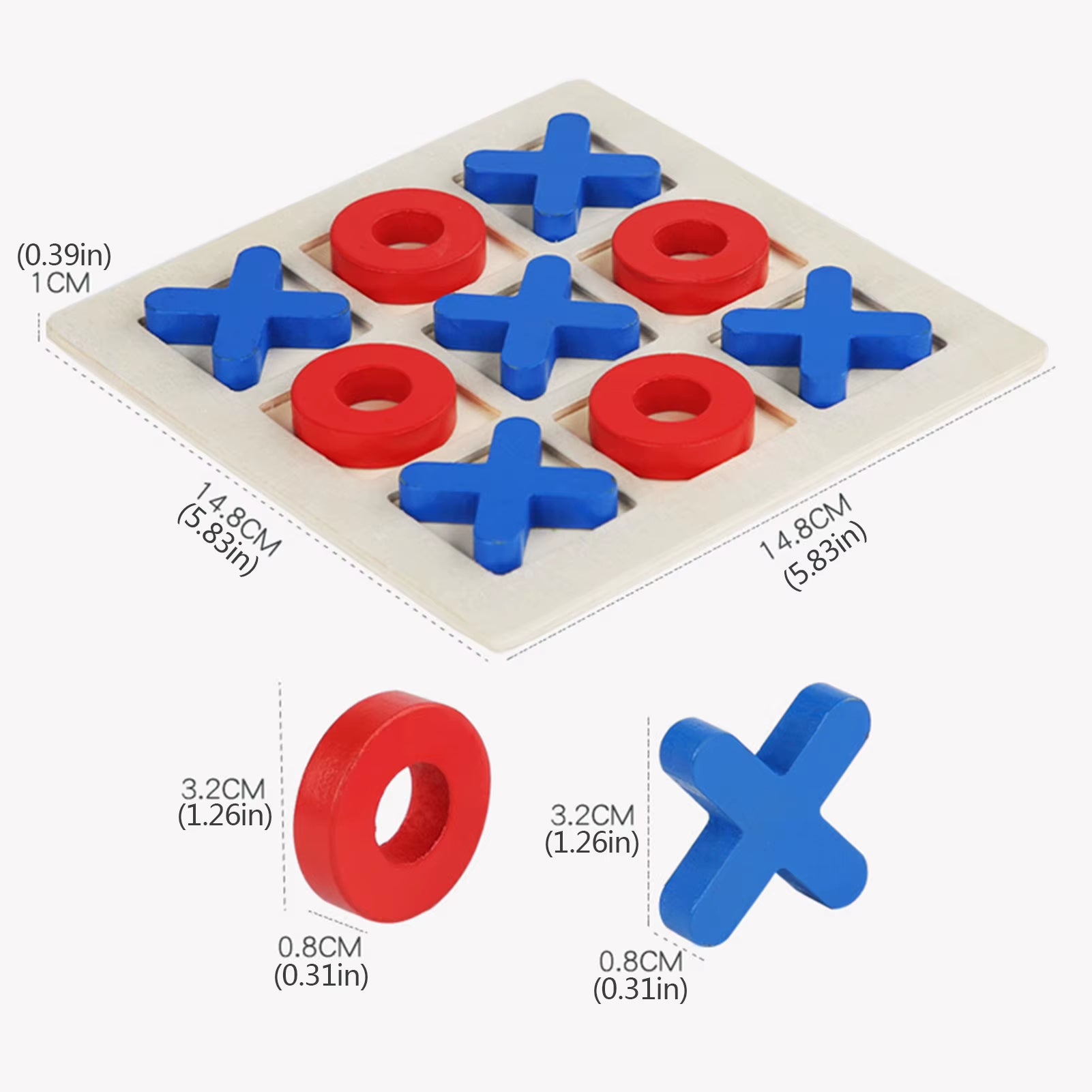 Parent-Child Interaction Wooden Board Game XO Tic Tac Toe Chess Funny Developing Intelligent Educational Toy Puzzles